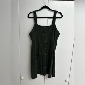 American Eagle Olive Ribbed Dress